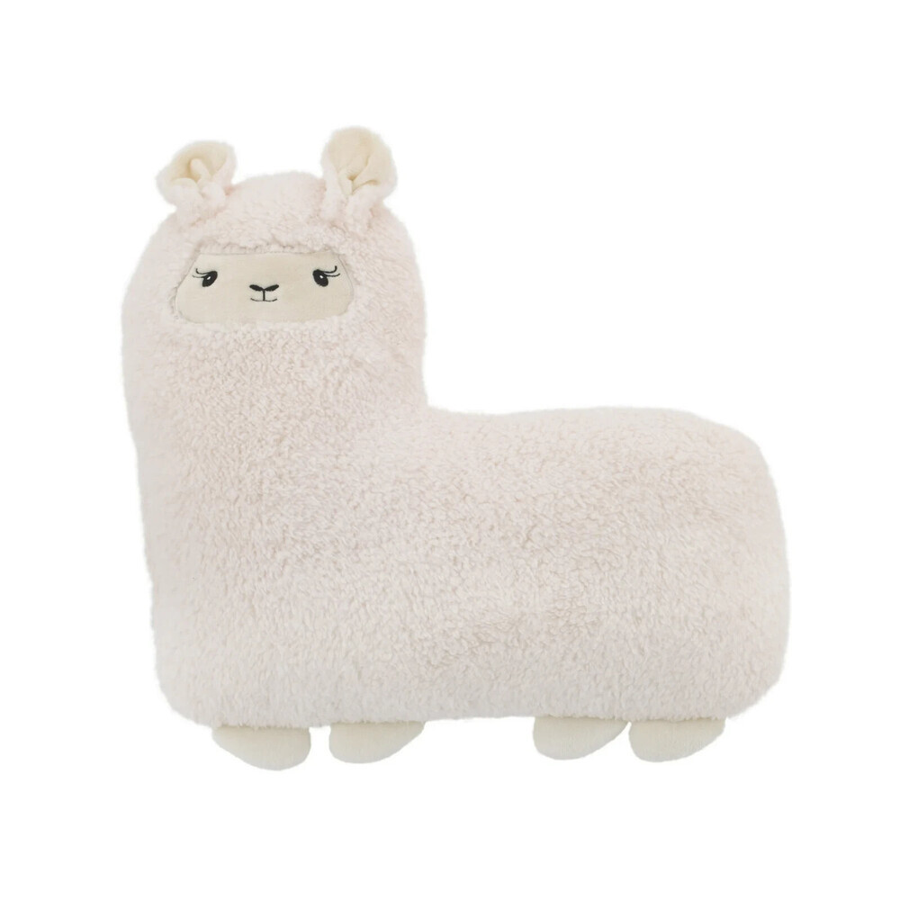 Little Love by NoJo Decorative Pillow 5x16 Light Beige Sherpa Llama Shape BED55
